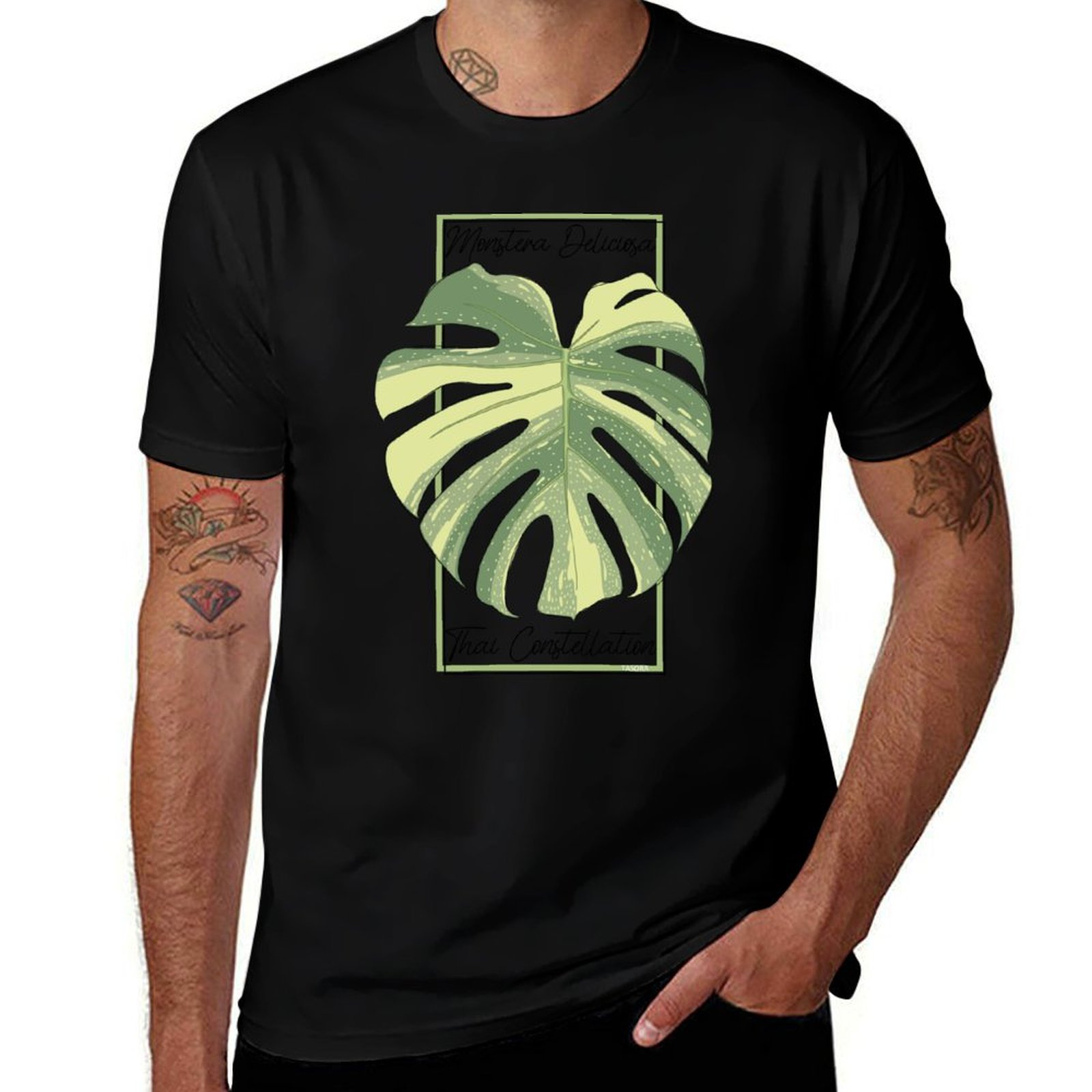Monstera Thai Constellation - T-shirt en coton pour homme, motif