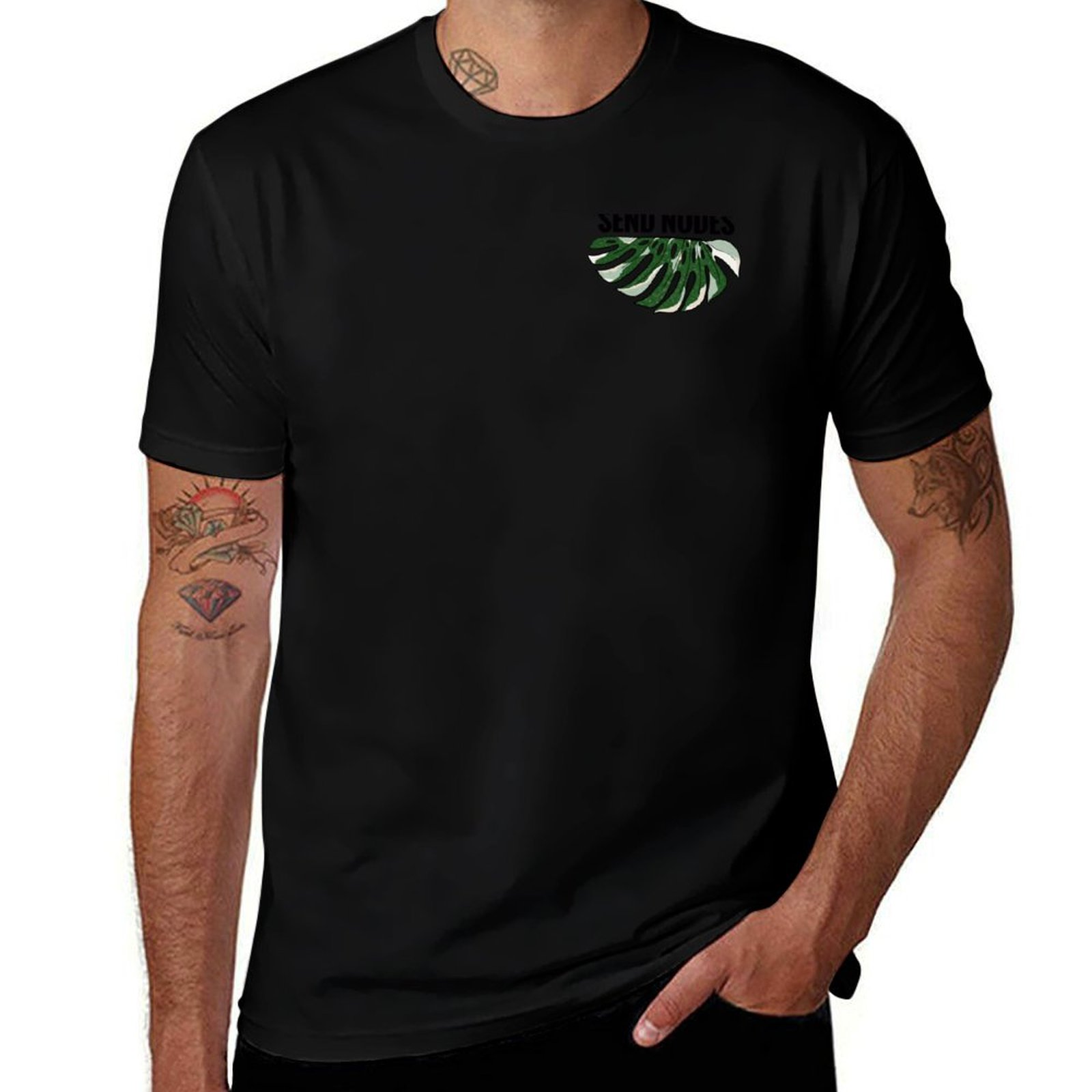 Variegated Monstera Node - Send Nodes - T-shirt Monstera panaché,
