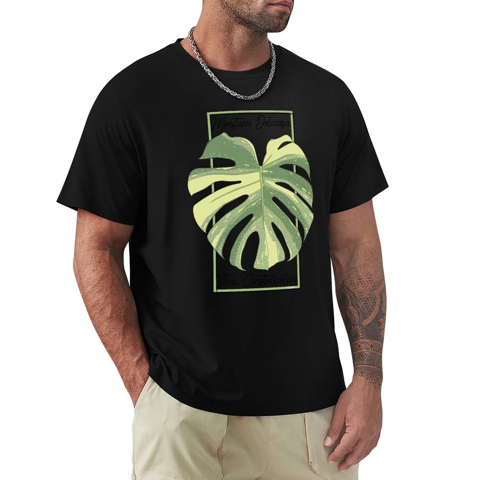 Monstera Thai Constellation - T-shirt basique à manches courtes pour