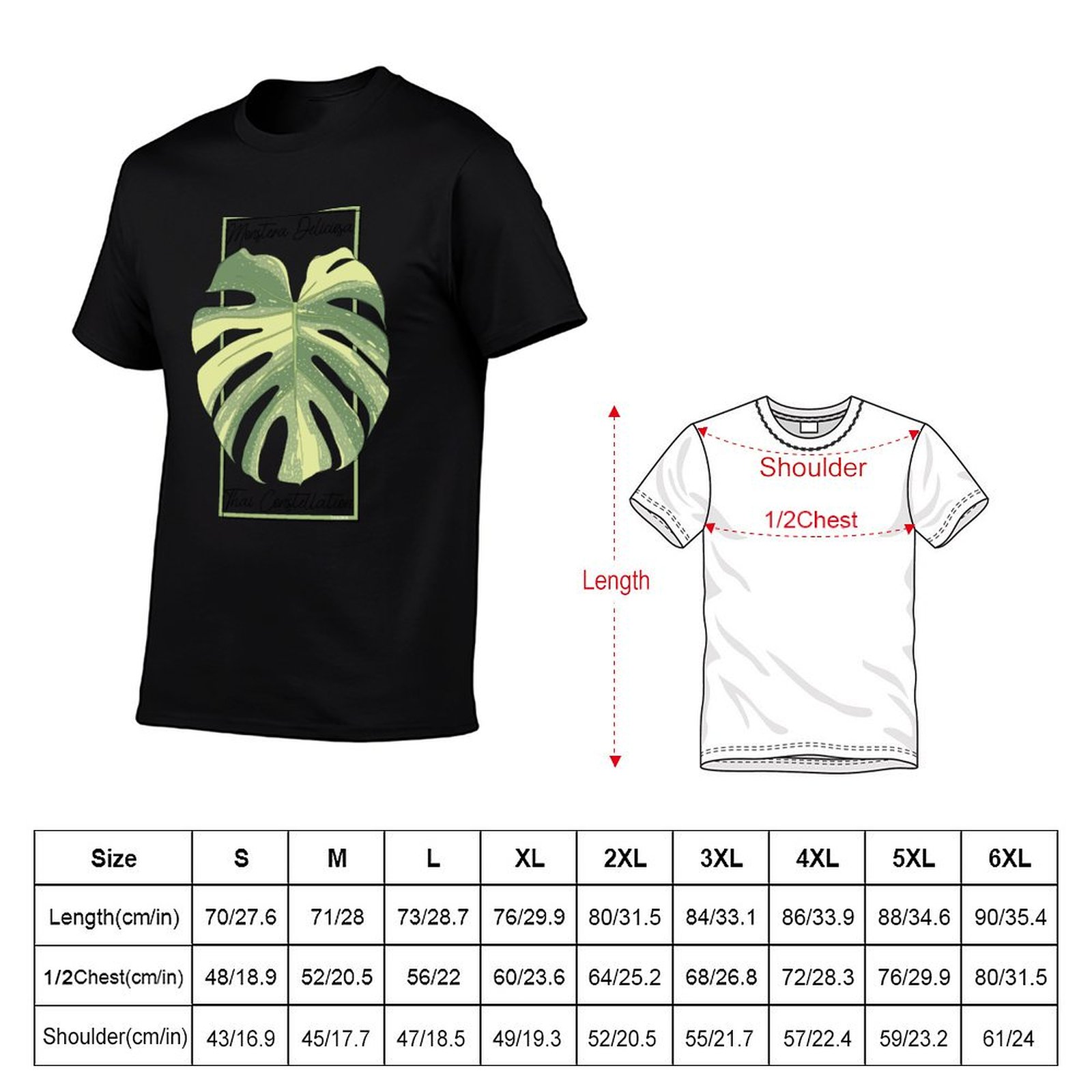 T-shirt décontracté avec motif - Monstera Thai Constellation avis et prix